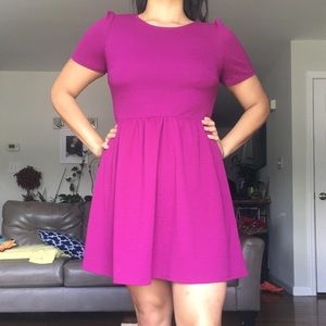 Open Back Berry Color Dress